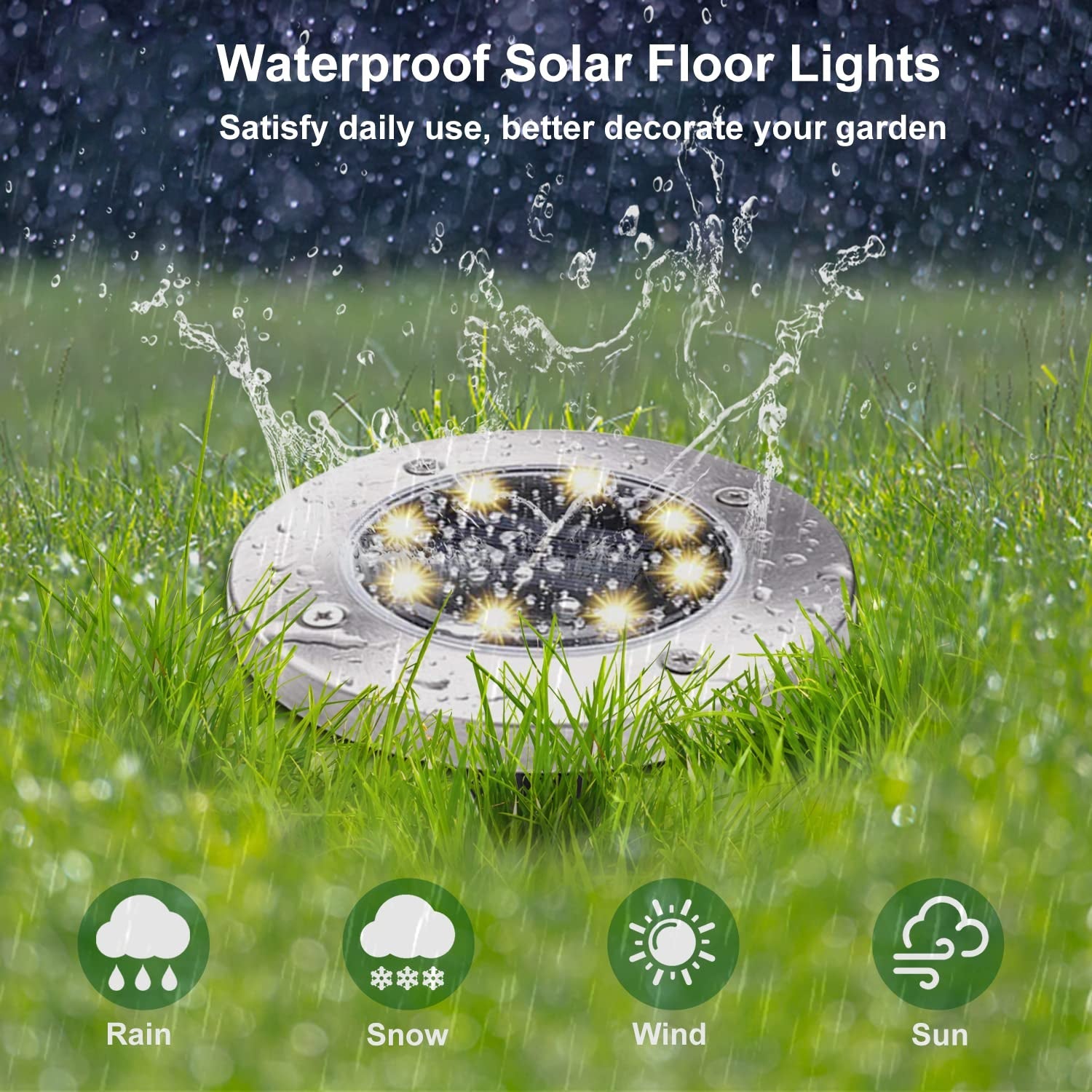 Solar Powered LED Garden Lights (4 Pc) Solar Powered LED Garden Lights (4 Pc)